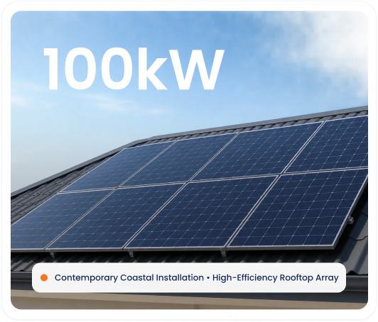 100 kW commercial solar installation